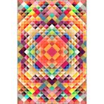rugs modern Çok Renkli Karma Kristal Geometrik Desenli Kreatif Modern Dekoratif Halı 4659, 150 x 150