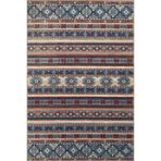 rugs modern Çok Renkli Motifli Etnik Desenli Vintage Dekoratif Halı 3862, 75 x 150