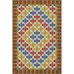 rugs modern Çok Renkli Motifli Etnik Figür Desenli Vintage Dekoratif Halı 4655, 150 x 150