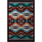 rugs modern Çok Renkli Motifli Geometrik Desenli Saçaklı Vintage Dekoratif Halı 3091, 150 x 300