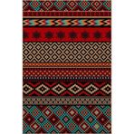 rugs modern Çok Renkli Motifli Geometrik Şekil Etnik Figür Desenli Vintage Dekoratif Halı 4808, 75 x 200