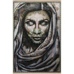 rugs modern Çok Renkli Motifli Sürrealist Tasarım Etnik Portre Desenli Kreatif Vintage Dekoratif Halı 2600, 120 x 200