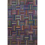 rugs modern Çok Renkli Örgü Tasarım Kare Geometrik Desenli Kreatif Modern Dekoratif Halı 3023, 120 x 180