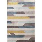 rugs modern Çok Renkli Şerit Kesitli Karma Geometrik Şekil Desenli Modern Dekoratif Halı 2048, 100 x 300