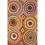 rugs modern Çok Renkli Soyut Geometrik Daire Figür Desenli Modern Dekoratif Halı 3602, 100 x 250