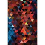 rugs modern Çok Renkli Üçgen Geometrik Desenli Kreatif Modern Dekoratif Halı 4650, 75 x 240