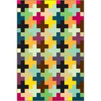 rugs modern Çok Renkli Yapboz Puzzle Geometrik Desenli Modern Dekoratif Halı 4623, 100 x 100