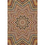 rugs modern Çok Renkli Yıldız Geometrik Desenli Kreatif Modern Dekoratif Halı 4626, 100 x 100