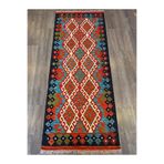 rugs modern Cotton 552 Etnik Desenli Otantik Canlı Çok Renkli Kilim, 80 x 150