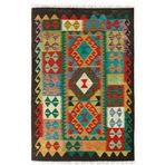 rugs modern Cotton Pamuklu Çok Renkli Otantik Ve Etnik Desenli Kilim 502, 80 x 150