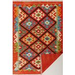 rugs modern Cotton Pamuklu Çok Renkli Otantik Ve Etnik Desenli Kilim Orange 503, 80 x 150