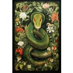 rugs modern Dido 2 Koleksiyonu Yeşil Temalı Çiçek Ve Yılan Desenli Kreatif Modern Dekoratif Halı 3271, 80 x 150