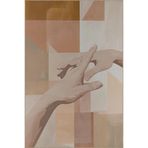 rugs modern Eller Temalı Desenli Dokuma Taban Halı ve Yıkanabilir Halı miravip10019, 155 x 230
