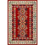 rugs modern Etnik Beşgen Desenli Kırmızı Tonlarda Dokuma Taban Halı 4291, 75 x 150