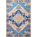 rugs modern Etnik Desenli Mavi Renklerde Geleneksel Dokuma Taban Halı 4233, 100 x 100