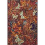 rugs modern Etnik Kırmızı Kelebekli Desenli Dekoratif Halı miravip923, 75 x 150
