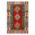 rugs modern Etnik Kırmızı Yeşil Çok Renkli Kilim Desen Dekoratif Halı 1701, 80 x 200