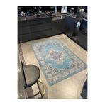 rugs modern Etnik Mavi Geometrik Desenli Dokuma Taban ve Dekoratif Halı miravip620, 75 x 240