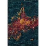 rugs modern Etnik Mavi Örüntülü Desenli Dekoratif Halı miravip922, 75 x 240