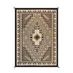 rugs modern Etnik Siyah Bej Saçaklı Dekoratif Dokuma Taban Halı Mira 1279, 120 x 200