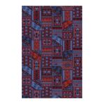 rugs modern Fiori Lacivert Bordo Etnik Desen Dokuma Taban Dekoratif Halı 1752, 155 x 230