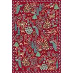 rugs modern Floral Mira Kırmızı Çam Ağacı Botanik Tema Dokuma Taban Halı Mira 1316, 100 x 150