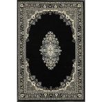 rugs modern Flower Siyah Temalı Desenli Dokuma Taban Halı Ve Yıkanabilir Halı Aloha189, 120 x 120