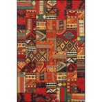 rugs modern Geleneksel Kahverengi Çok Renkli Desenli Dokuma Taban ve Dekoratif Yıkanabilir Halı miravip8536, 75 x 200