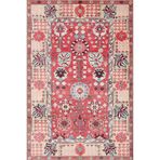 rugs modern Geleneksel Kırmızı Botanik Temalı Desenli Dokuma Taban Halı ve Yıkanabilir Halı aloha47, 140 x 200