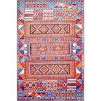 rugs modern Geometrik Desenli Renkli Baklavalı Dokuma Taban ve Modern Dekoratif Halı 4395, 100 x 150