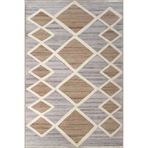 rugs modern Geometrik Desenli Sarı Tonlarda Dekoratif Yıkanabilir Halı miravip8962, 75 x 150