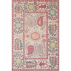 rugs modern Geometrik Eflatun Çiçekli Desenli Dokuma Taban Halı ve Yıkanabilir Halı aloha112, 155 x 230