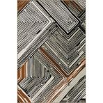 rugs modern Geometrik Gri Temalı Dokuma Taban ve Yıkanabilir Halı miravip9347, 100 x 150