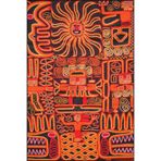 rugs modern Geometrik Güneşli Desenli Dokuma Taban ve Dekoratif Yıkanabilir Halı miravip8542, 120 x 180