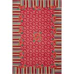 rugs modern Geometrik Kırmızı Çiçekli Desenli Dokuma Taban Halı miravip8131, 70 x 120
