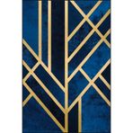 rugs modern Geometrik Mavi Dokuma Taban Halı ve Yıkanabilir Halı miravip10311, 100 x 200