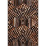 rugs modern Geometrik Modern Kahverengi Temalı Desenli Dokuma Taban ve Yıkanabilir Halı miravip9541, 155 x 230