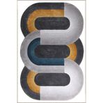 rugs modern Geometrik Oval Temalı Desenli Dekoratif ve Yıkanabilir Halı miravip9304, 120 x 180