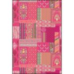 rugs modern Geometrik Pembe Çerçeveli Desenli Dokuma Taban Ve Dekoratif Yıkanabilir Halı Miravip8540, 100 x 100