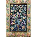 rugs modern Geometrik Renkli Çiçekli Kuş Desenli Dekoratif Dokuma Taban Halı miravip30, 75 x 300