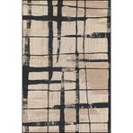 rugs modern Geometrik Siyah Çizgili Renkli Temalı Desenli Dokuma Taban Halı ve Yıkanabilir Halı miravip10031, 100 x 300