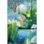 rugs modern Göl ve Orman Desenli Dokuma Taban Halı miravip8011, 75 x 150