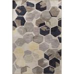 rugs modern Gri Bej Temalı Geometrik Altıgen Desenli Kreatif Modern Dekoratif Halı 2651, 80 x 300