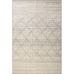 rugs modern Gri Bej Temalı Motifli Geometrik Desenli Vintage Dekoratif Halı 3940, 75 x 240