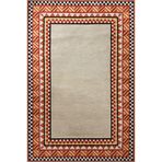 rugs modern Gri Temalı Çok Renkli Dış Karma Geometrik Şekil Desenli Modern Dekoratif Halı 2324, 140 x 200