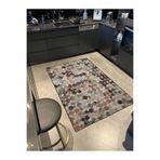 rugs modern Gri Temalı Ve Geometrik Desenli Dekoratif Halı Miravip441, 100 x 100
