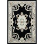 rugs modern Gri ve Siyah Geometrik Desenli Çiçekli Dokuma Taban Halı miravip200, 100 x 300