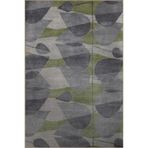 rugs modern Gri Yeşil Temalı Soyut Geometrik Desenli Kreatif Modern Dekoratif Halı 2985, 150 x 300