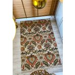 Rugs Modern Halı Cotton 521 Etnik Ve Çiçek Desenli Kilim