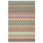 Rugs Modern Halı Cotton 544 Pastel Tonlarda Çok Renkli Zigzag Desenli Kilim